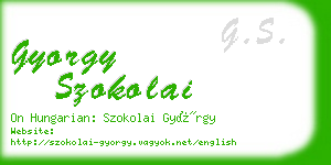 gyorgy szokolai business card